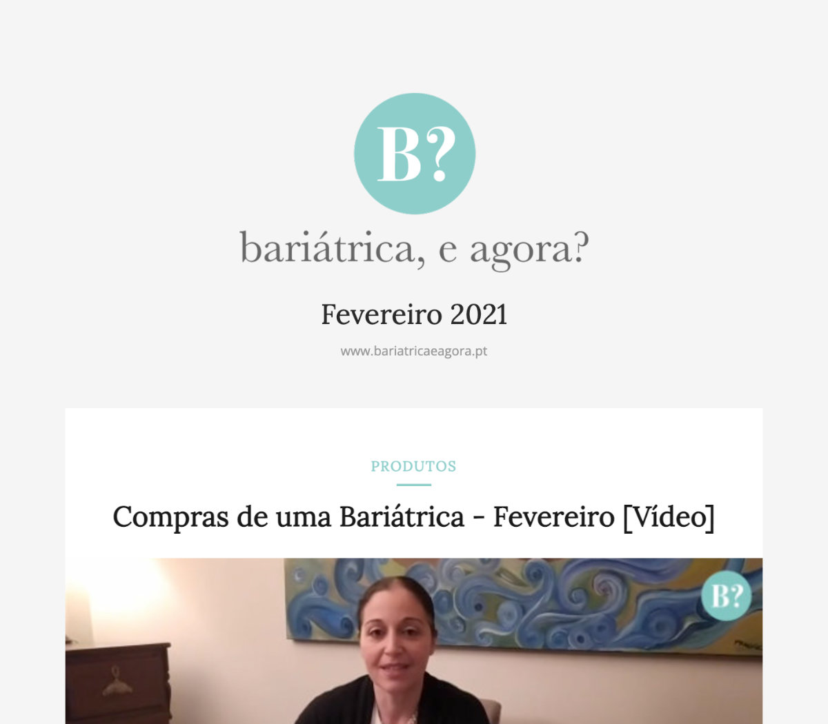 Bariátrica, e agora? - Newsletter